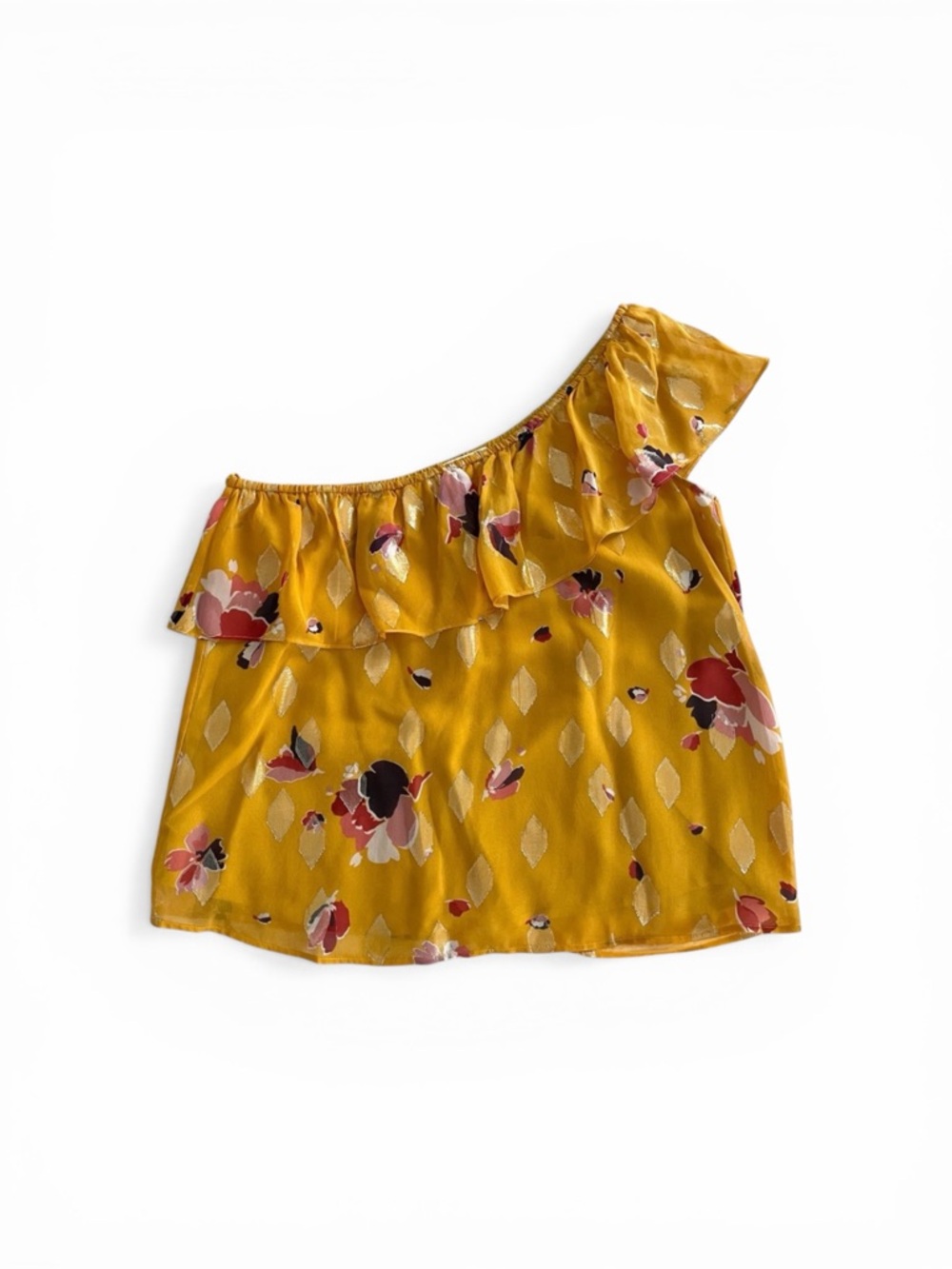 Sezane Adelie One Shoulder Silk Blouse - Picture 4 of 9